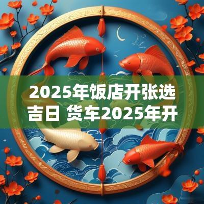 2025年饭店开张选吉日 货车2025年开张吉日 2025年饭店开张选吉日 货车2025年开张吉日
