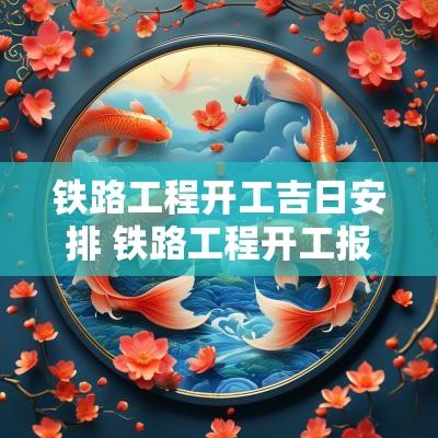 铁路工程开工吉日安排 铁路工程开工报告规定