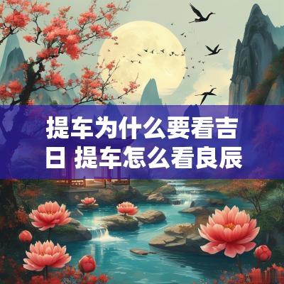 提车为什么要看吉日 提车怎么看良辰吉日