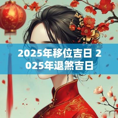 2025年移位吉日 2025年退煞吉日