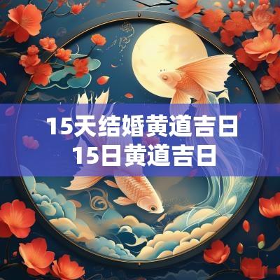 15天结婚黄道吉日 15日黄道吉日