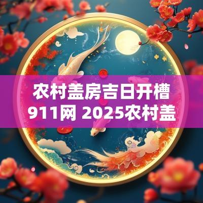 农村盖房吉日开槽911网 2025农村盖房吉日查询