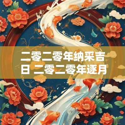 二零二零年纳采吉日 二零二零年逐月嫁娶吉日