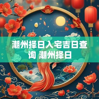 潮州择日入宅吉日查询 潮州择日