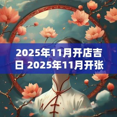 2025年11月开店吉日 2025年11月开张吉日
