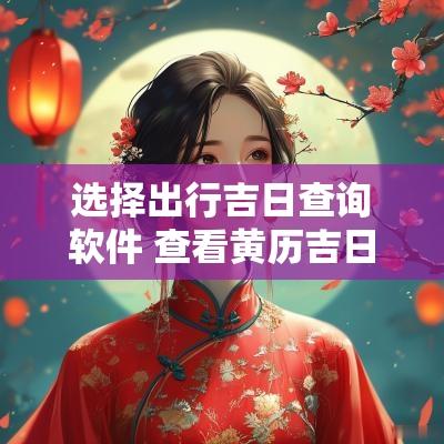 选择出行吉日查询软件 查看黄历吉日哪个软件好