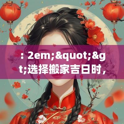 : 2em;">选择搬家吉日时，需要考虑多个因素，包括农历、生肖以及个人的八字。农历中的黄历通常会列出每一天的宜与忌，如搬家、签约、旅行等活动。搬家吉日的选择往往根据以下几个步骤：查阅明年的黄历，找出适合搬家的吉日，耳听父母长辈的意见，他们的传统智慧能够提供很多帮助。个人生肖与搬家日子的相冲相合也需要考虑，避免与自身生肖相冲的日子。