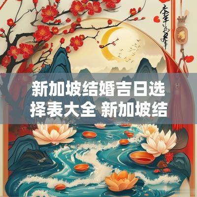 新加坡结婚吉日选择表大全 新加坡结婚择日吉日选择