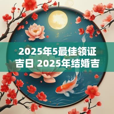 2025年5最佳领证吉日 2025年结婚吉日一览表
