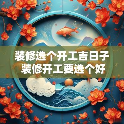 装修选个开工吉日子 装修开工要选个好日子才能动工吗