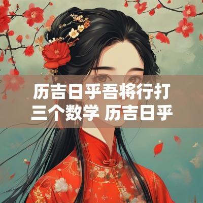 历吉日乎吾将行打三个数学 历吉日乎吾将行打一数字