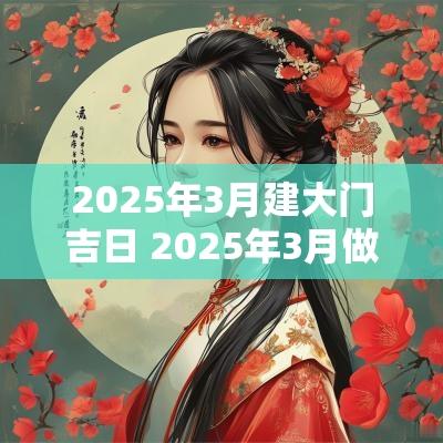 2025年3月建大门吉日 2025年3月做结婚被子吉日