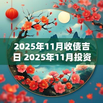 2025年11月收债吉日 2025年11月投资吉日查询