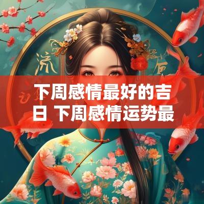 下周感情最好的吉日 下周感情运势最好的星座
