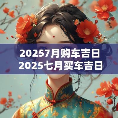 20257月购车吉日 2025七月买车吉日