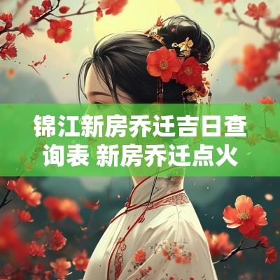 锦江新房乔迁吉日查询表 新房乔迁点火吉日查询表