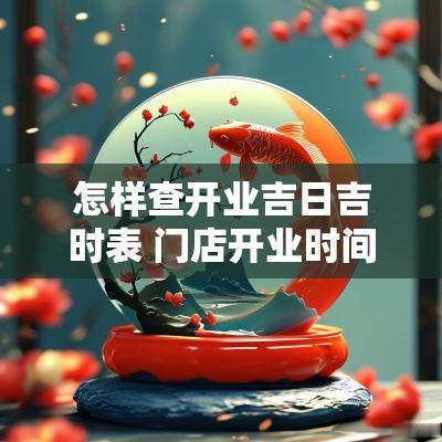 怎样查开业吉日吉时表 门店开业时间吉日吉时