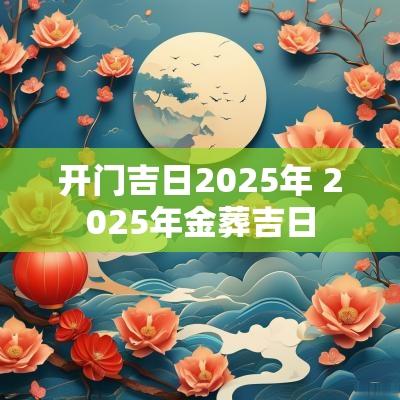 开门吉日2025年 2025年金葬吉日