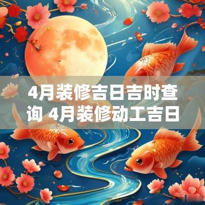 4月装修吉日吉时查询 4月装修动工吉日查询