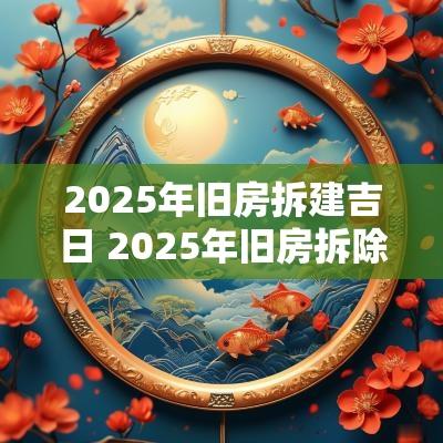 2025年旧房拆建吉日 2025年旧房拆除吉日
