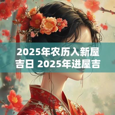2025年农历入新屋吉日 2025年进屋吉日吉时