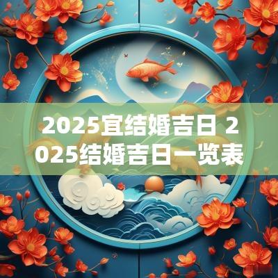 2025宜结婚吉日 2025结婚吉日一览表