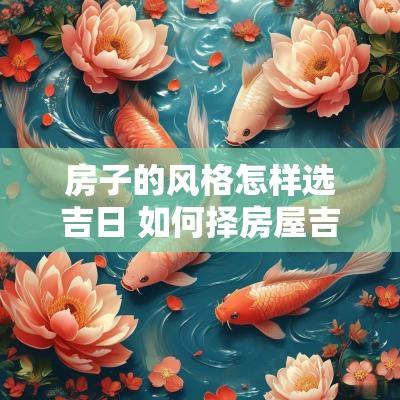 房子的风格怎样选吉日 如何择房屋吉日最好