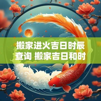 搬家进火吉日时辰查询 搬家吉日和时辰吉凶