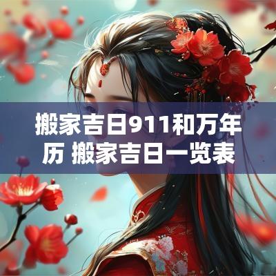 搬家吉日911和万年历 搬家吉日一览表2025年10月