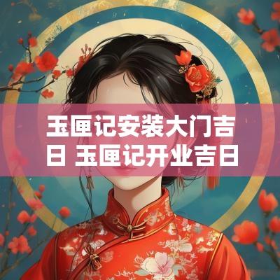 玉匣记安装大门吉日 玉匣记开业吉日大全