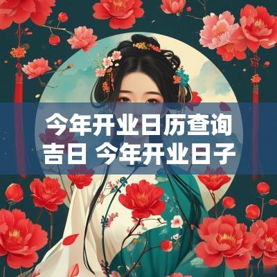 今年开业日历查询吉日 今年开业日子查询