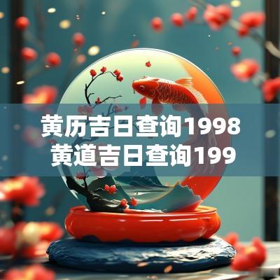 黄历吉日查询1998 黄道吉日查询1998