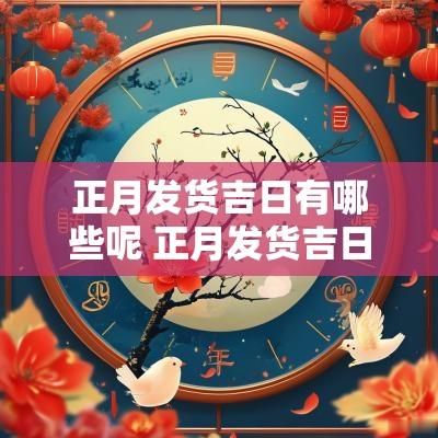 正月发货吉日有哪些呢 正月发货吉日查询表格