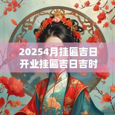 20254月挂匾吉日 开业挂匾吉日吉时查询