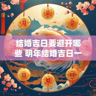 结婚吉日要避开哪些 明年结婚吉日一览表