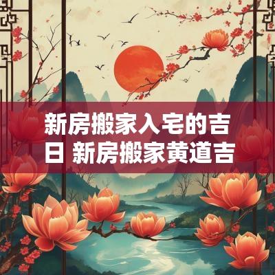 新房搬家入宅的吉日 新房搬家黄道吉日一览表