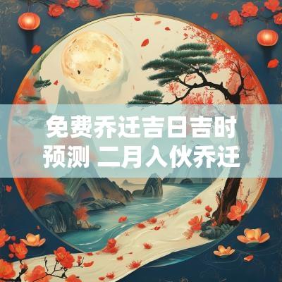 免费乔迁吉日吉时预测 二月入伙乔迁吉日吉时