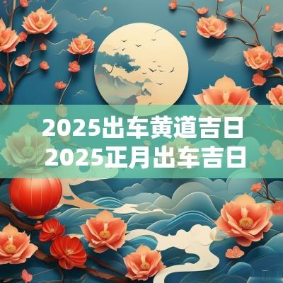 2025出车黄道吉日 2025正月出车吉日查询