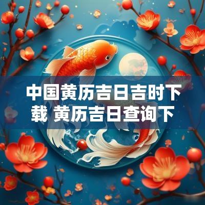 中国黄历吉日吉时下载 黄历吉日查询下载