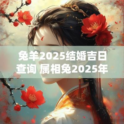 兔羊2025结婚吉日查询 属相兔2025年结婚几月几日最好