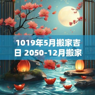 1019年5月搬家吉日 2050-12月搬家吉日
