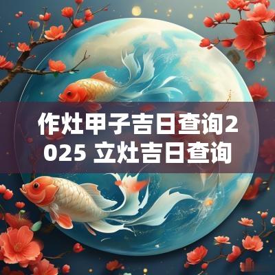 作灶甲子吉日查询2025 立灶吉日查询2025