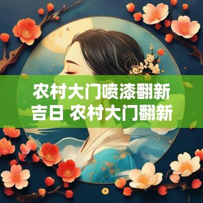 农村大门喷漆翻新吉日 农村大门翻新喷漆哪种漆好