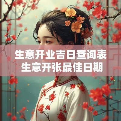 生意开业吉日查询表 生意开张最佳日期
