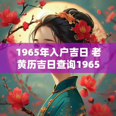 1965年入户吉日 老黄历吉日查询1965年