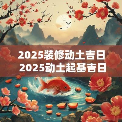 2025装修动土吉日 2025动土起基吉日