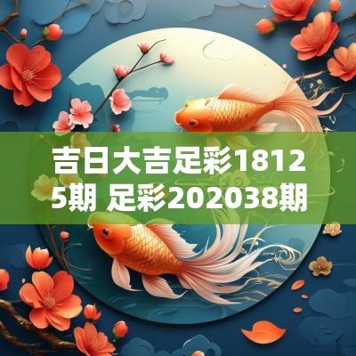 吉日大吉足彩18125期 足彩202538期