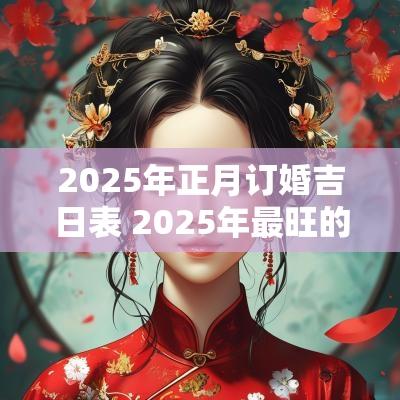 2025年正月订婚吉日表 2025年最旺的订婚吉日月份