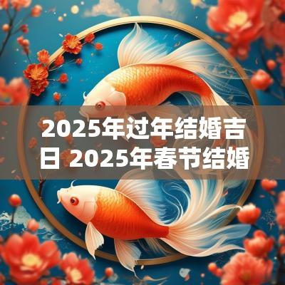 2025年过年结婚吉日 2025年春节结婚的黄道吉日