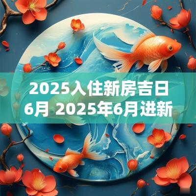 2025入住新房吉日6月 2025年6月进新房吉日